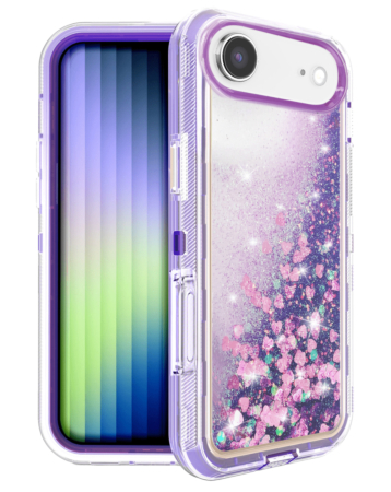 Protective Glitter Liquid Bumper Case - PURPLE for iPhone Air (Only Ground Shipping)