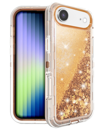 Protective Glitter Liquid Bumper Case - ROSE GOLD for iPhone Air (Only Ground Shipping)