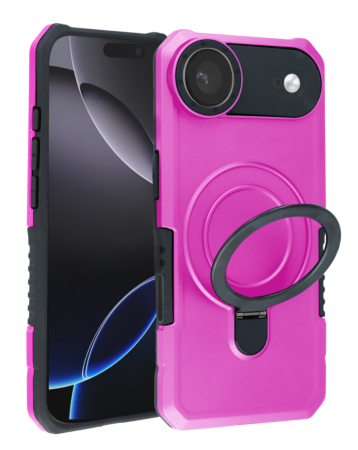 Hard PC Shockproof Case w /Ring Holder - PINK for iPhone Air (Only Ground Shipping)