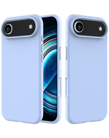 Soft Solid Silicone Case (Full Buttom Cover) - LIGHT BLUE for iPhone Air (Only Ground Shipping)