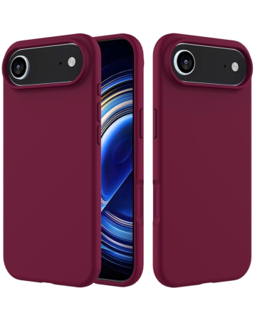 Soft Solid Silicone Case (Full Buttom Cover) - MAROON for iPhone Air (Only Ground Shipping)