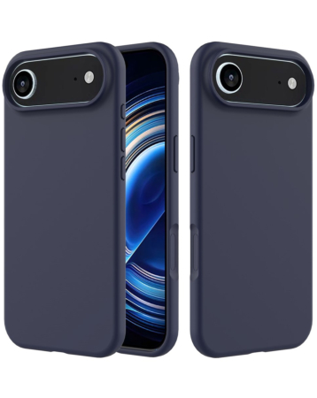 Soft Solid Silicone Case (Full Buttom Cover) - NAVY BLUE for iPhone Air (Only Ground Shipping)