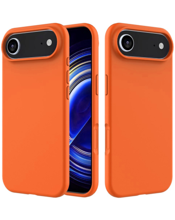 Soft Solid Silicone Case (Full Buttom Cover) - ORANGE for iPhone Air (Only Ground Shipping)