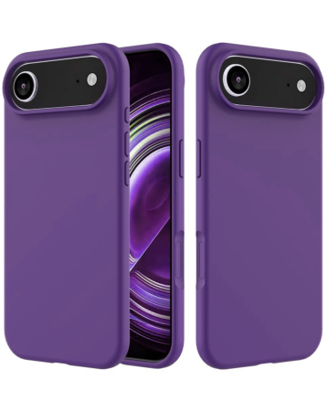 Soft Solid Silicone Case (Full Buttom Cover) - PURPLE for iPhone Air (Only Ground Shipping)