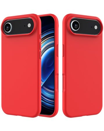 Soft Solid Silicone Case (Full Buttom Cover) - RED for iPhone Air (Only Ground Shipping)