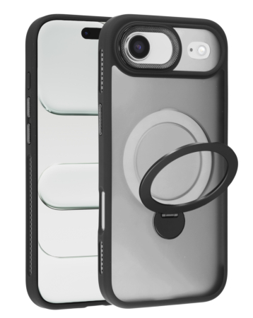 Wireless Charging Case with Built-in Rotating Ring Stand - BLACK for iPhone AIR(Only Ground Shipping)