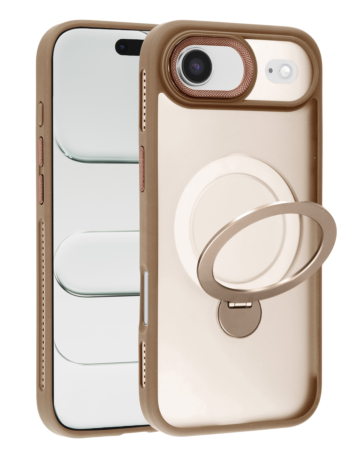 Wireless Charging Case with Built-in Rotating Ring Stand - BROWN  for iPhone AIR (Only Ground Shipping)
