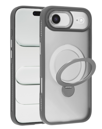 Wireless Charging Case with Built-in Rotating Ring Stand - GRAY for iPhone AIR (Only Ground Shipping)