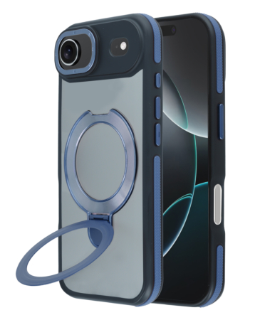Matte Transparent Case with Wireless Charging Kickstand - BLUE for iPhone Air (Only Ground Shipping)