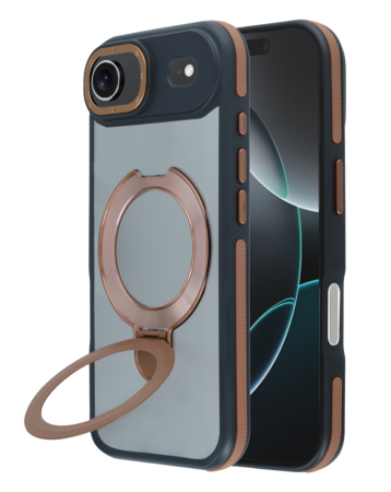 Matte Transparent Case with Wireless Charging Kickstand - DARK BROWN for iPhone Air (Only Ground Shipping)