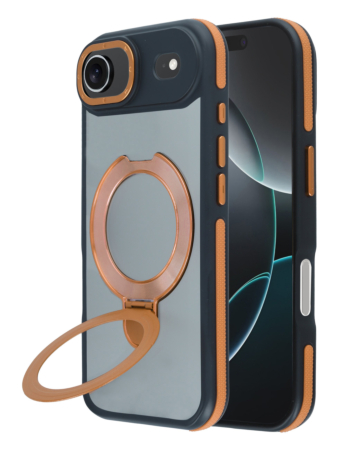 Matte Transparent Case with Wireless Charging Kickstand - ORANGE for iPhone Air (Only Ground Shipping)