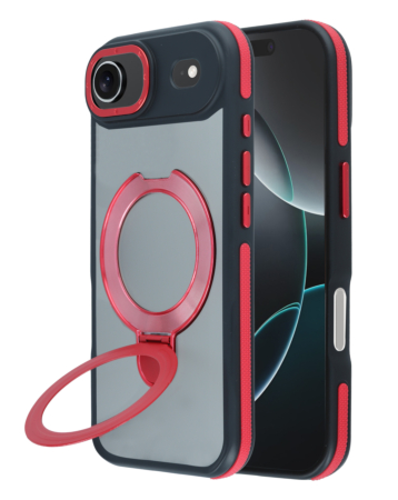 Matte Transparent Case with Wireless Charging Kickstand - RED for iPhone Air (Only Ground Shipping)