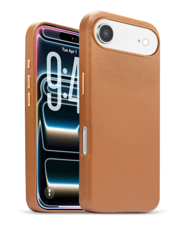 New Leather Case with Wireless Charger - DARK ORANGE for iPhone Air (Only Ground Shipping)