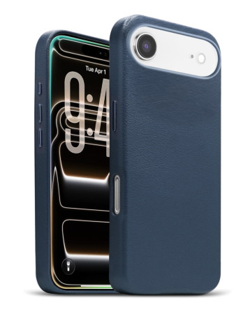 New Leather Case with Wireless Charger - NAVY BLUE for iPhone Air (Only Ground Shipping)