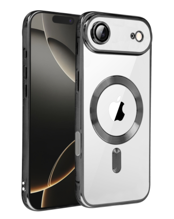 Shiny Wireless Charging Clear Case - BLACK for iPhone Air (Only Ground Shipping)