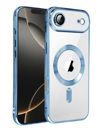 Shiny Wireless Charging Clear Case - BLUE for iPhone Air (Only Ground Shipping)