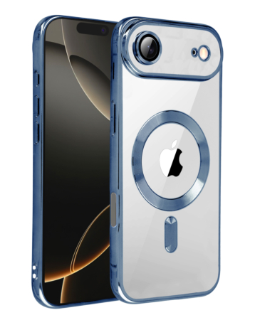 Shiny Wireless Charging Clear Case - DARK BLUE for iPhone Air (Only Ground Shipping)