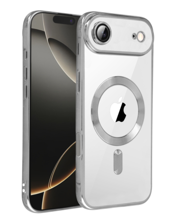 Shiny Wireless Charging Clear Case - SILVER for iPhone Air (Only Ground Shipping)