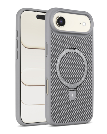 Magnetic Kickstand Case with Carbon Fiber -GRAY for iPhone Air (Only Ground Shipping)