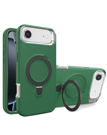 Support Heavy Duty Case with Wireless Charging Kickstand - DARK GREEN for iPhone Air (Only Ground Shipping)