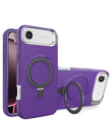 Support Heavy Duty Case with Wireless Charging Kickstand - PURPLE for iPhone Air (Only Ground Shipping)