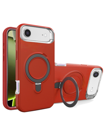 Support Heavy Duty Case with Wireless Charging Kickstand - RED for iPhone Air (Only Ground Shipping)