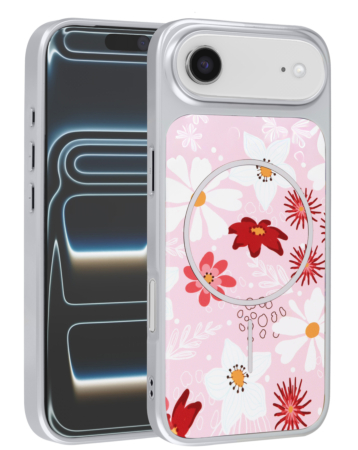 Dual Layer Flower Design Magsafe Cases - LIGHT PINK for iPhone Air (Only Ground Shipping)