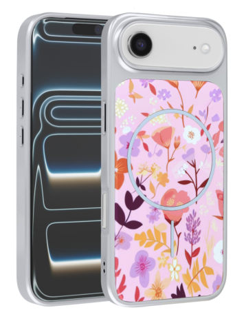 Dual Layer Flower Design Magsafe Cases - PINK for iPhone Air (Only Ground Shipping)