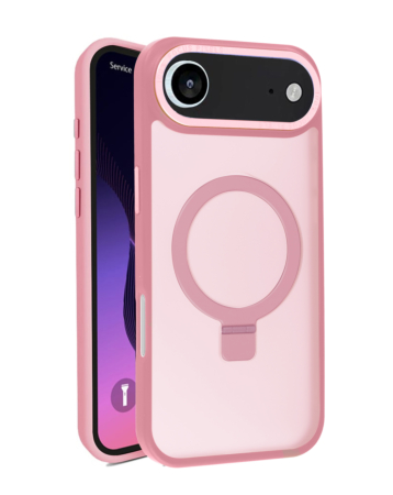 Carbon Wireless Charging Case with Ring Stand - PINK for iPhone Air (Only Ground Shipping)