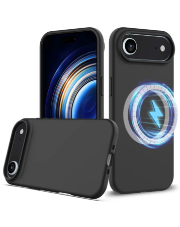 Soft Solid Silicone Case with Wireless Charging - BLACK for iPhone Air (Only Ground Shipping)