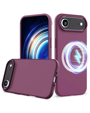 Soft Solid Silicone Case with Wireless Charging - MAROON for iPhone Air (Only Ground Shipping)