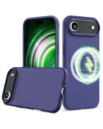 Soft Solid Silicone Case with Wireless Charging - NAVY BLUE for iPhone Air (Only Ground Shipping)