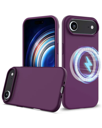 Soft Solid Silicone Case with Wireless Charging - PURPLE for iPhone Air (Only Ground Shipping)