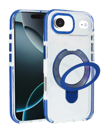 Transparent Case with Wireless Charging Kickstand - BLUE for iPhone Air (Only Ground Shipping)