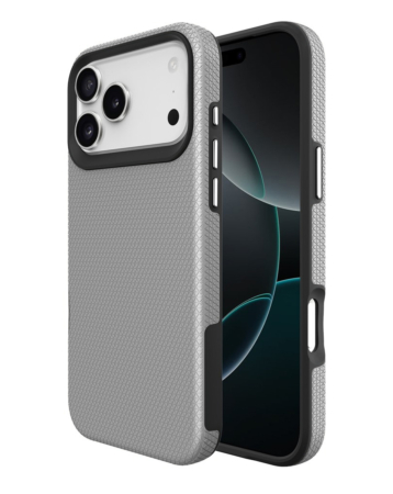 Shock Absorption Protective Dual Layer Case  - SILVER for iPhone 17 Pro (Only Ground Shipping)