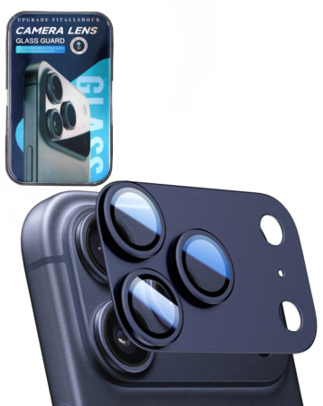 Metal Matte Armor with HD Tempered Glass for iPhone 17 Pro (DEEP BLUE)