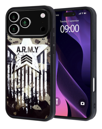 Printing Aluminum Plate Case - A.R.M.Y. for iPhone 17 Pro (Only Ground Shipping)