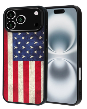 Printing Aluminum Plate Case - USA FLAG 2 for iPhone 17 Pro (Only Ground Shipping)
