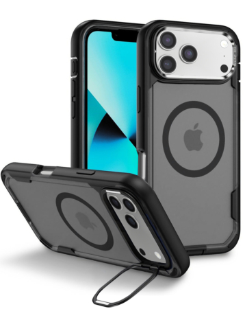 Shockproof Magsafe Case with Camera Stand - GRAY for iPhone 17 Pro (Only Ground Shipping)