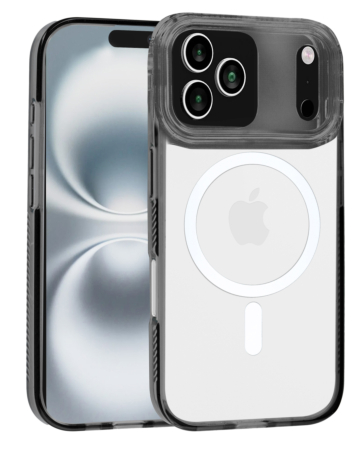 Magnetic Clear Case - BLACK for iPhone 17 Pro (Only Ground Shipping)