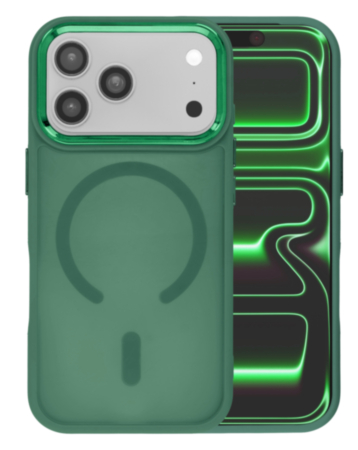 New Magnetic Wireless Charging Case with IC Chip (DARK GREEN) for iPhone 17 Pro (Only Ground Shipping)