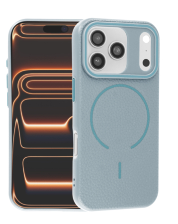 Magnetic Leather Soft Cases (WAYNE BLUE) for iPhone 17 Pro (Only Ground Shipping)