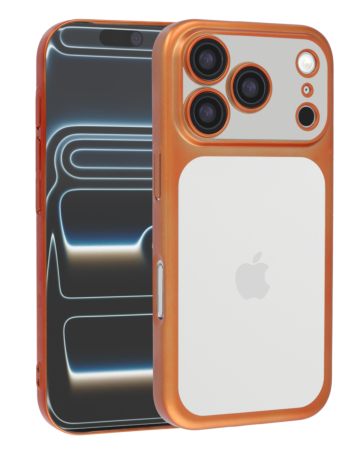 Frosted Transparent Matte Case with Lens Protection - ORANGE for iPhone 17 Pro (Only Ground Shipping)