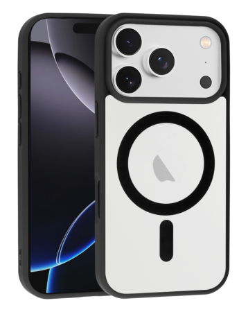 Wireless Charging Clear Case - BLACK for iPhone 17 Pro (Only Ground Shipping)