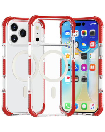 TPU Mesh Sport Case with Wireless Charging - RED for iPhone 17 Pro (Only Ground Shipping)