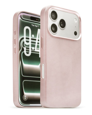 New Leather Case with Wireless Charger - SAND PINK for iPhone 17 Pro (Only Ground Shipping)