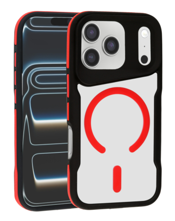 Slim Frosted Translucent Phone Case with Magsafe - RED for iPhone 17 Pro (Only Ground Shipping)