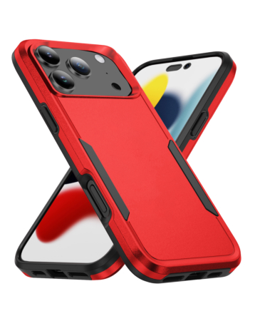 Dual Layers Shockproof Strong Case - RED for iPhone 17 Pro (Only Ground Shipping)