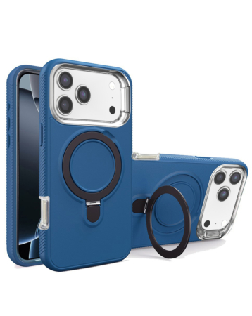 Support Heavy Duty Case with Wireless Charging Kickstand - ROYAL BLUE for iPhone 17 Pro (Only Ground Shipping)