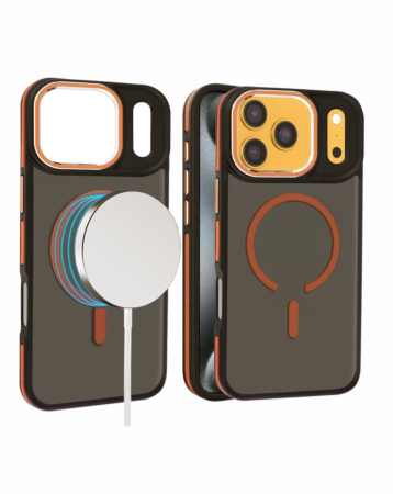 Slim Non-Slip Translucent Matte Wireless Charging Case - ORANGE for iPhone 17 Pro (Only Ground Shipping)